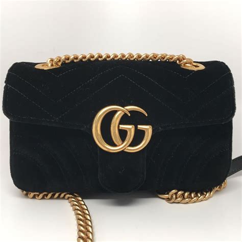 gucci velvet purse black|gucci marmont mini bag black.